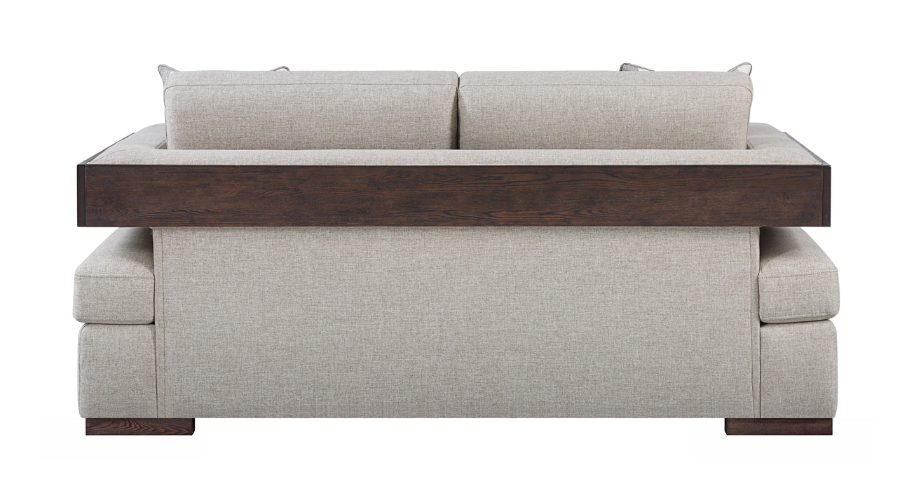 Niamey - Loveseat With 2 Toss Pillows - Walnut