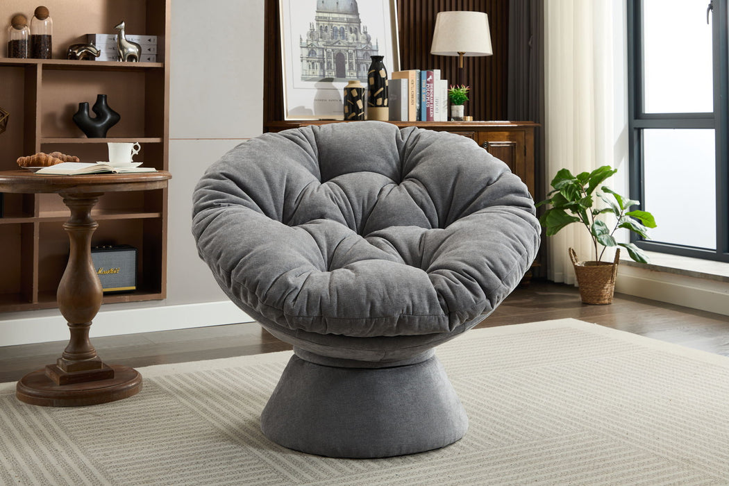 Oversized Swivel Accent Chair, 360 Swivel Barrel Chair, Papasan Chair For Living Room Bedroom