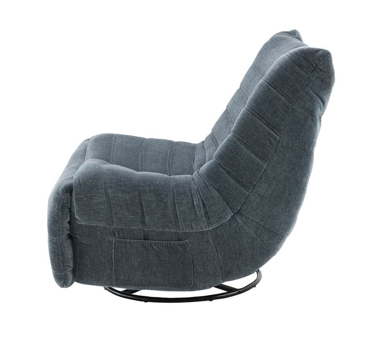 Talmon - Chenille Glider Recliner With Swivel