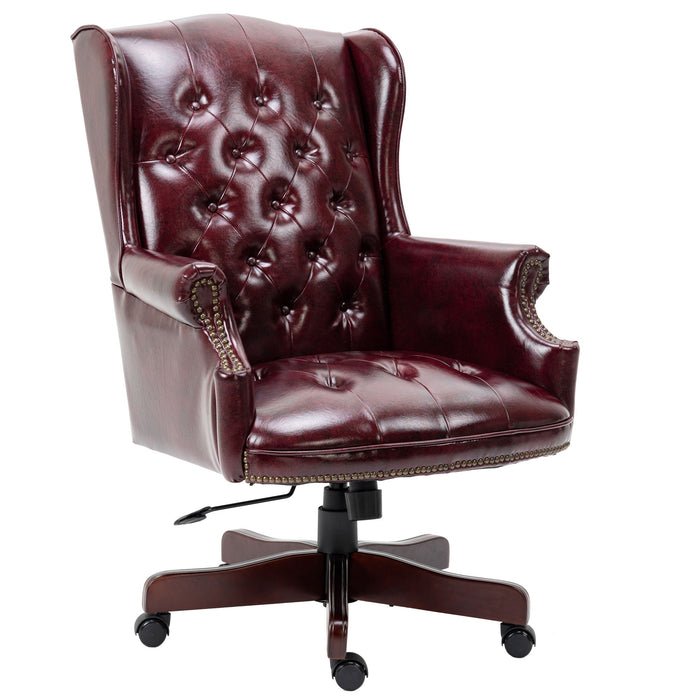 Executive Office Chair, High Back Reclining Comfortable Desk Chair With Smooth Glide Caster Wheels