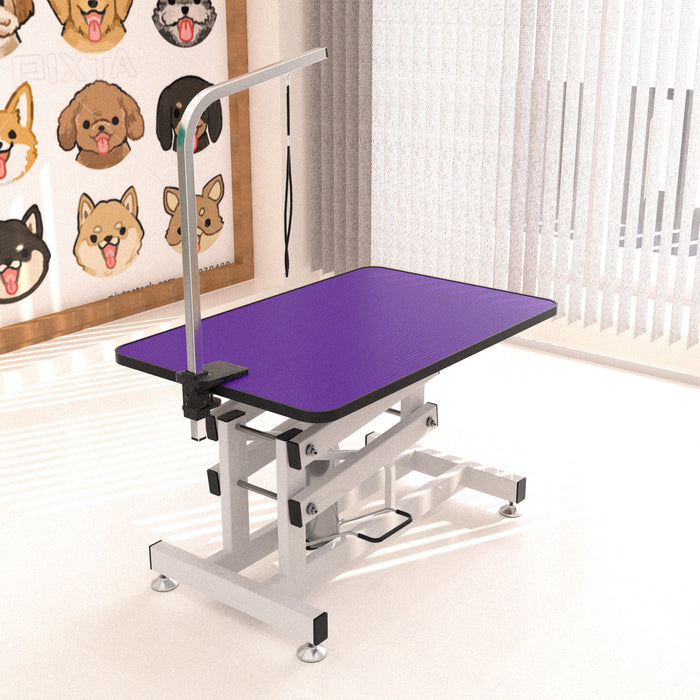 Hydraulic Pet Grooming Table - Purple