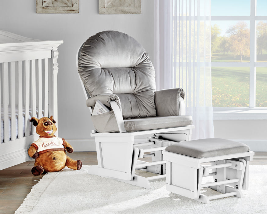 Madison - Glider & Ottoman - White Base