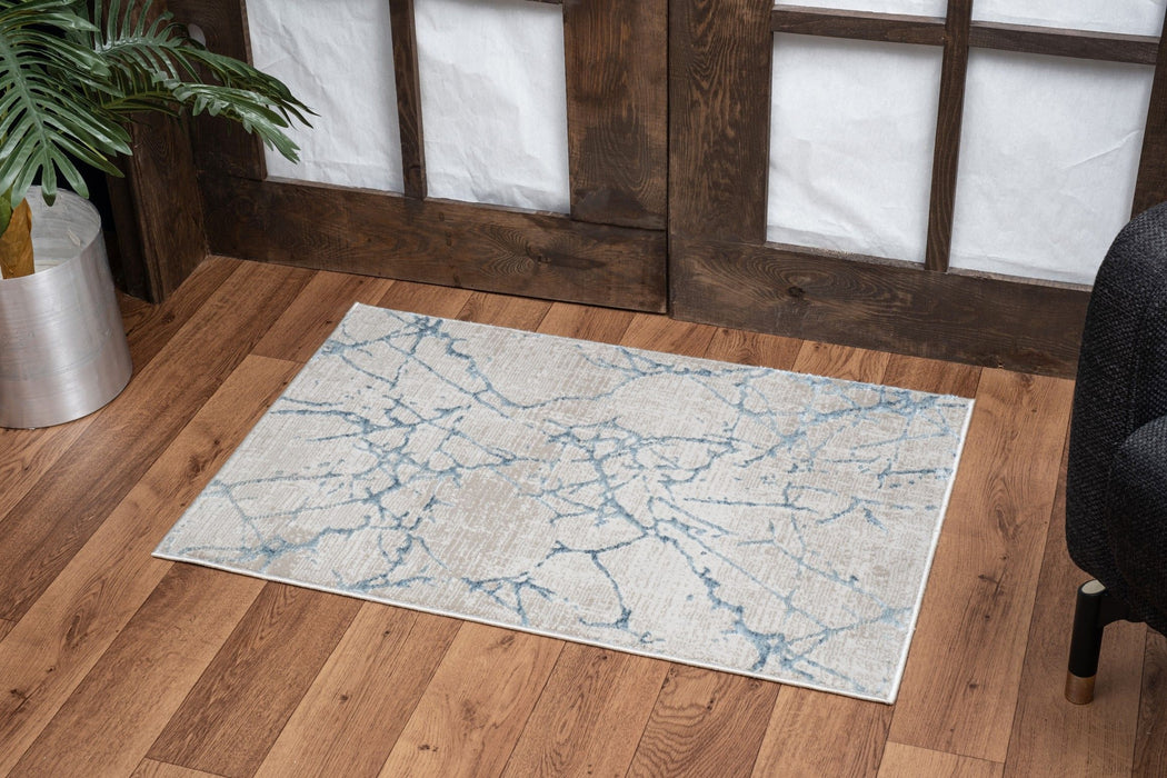 Elegance - GC_CNC6005 Blue 5' x 7' Area Rug