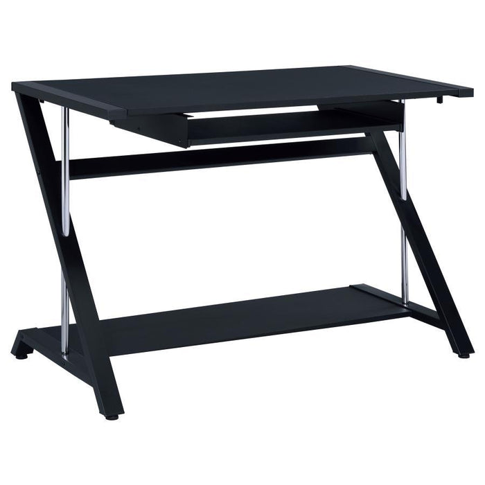 Mallet - Office Computer Desk With Keyboard Tray - Black