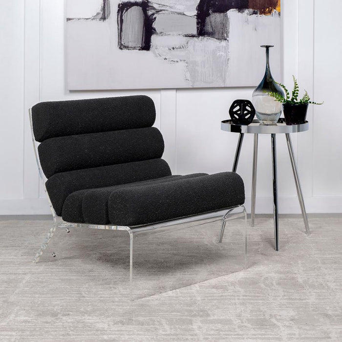 Serreta - Boucle Upholstered Armless Acrylic Chair