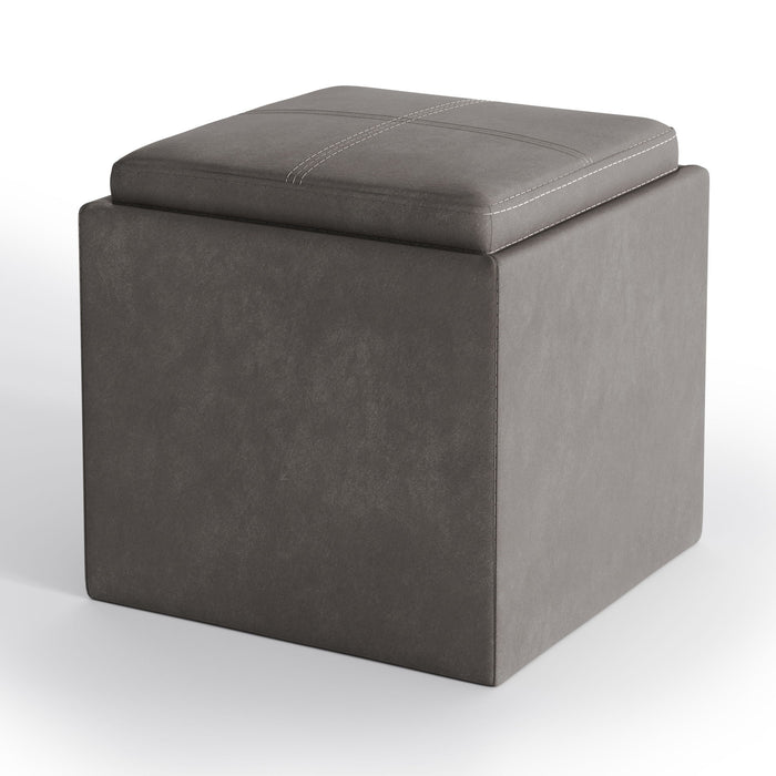 Rockwood - Cube Storage Ottoman with Tray