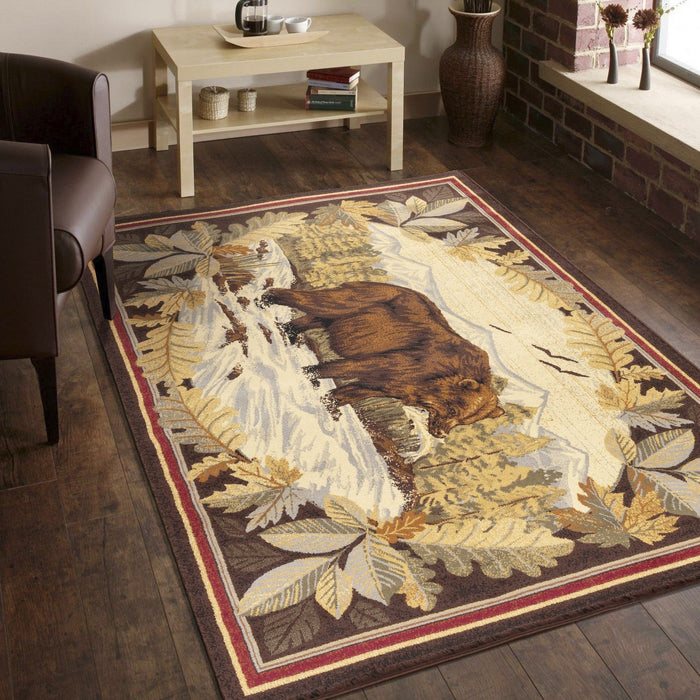 Nature's Nest - GC_CBL3008 Multi 5' x 7' Lodge Area Rug