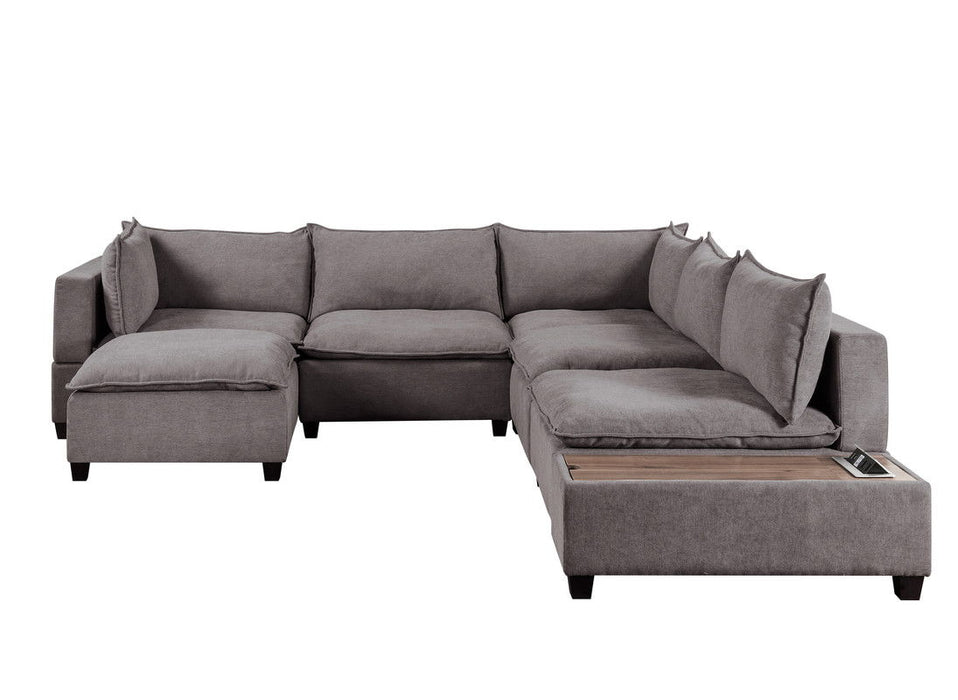 Madison - Modular Sectional Sofa Chaise With USB Storage Console Table