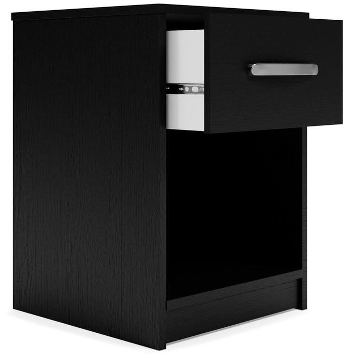 Finch - Preto - Uma Gaveta Night Stand - 23" Altura