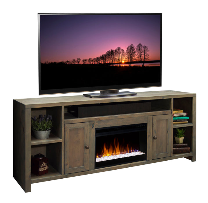 Joshua Creek - 84" Fireplace TV Stand - Barnwood