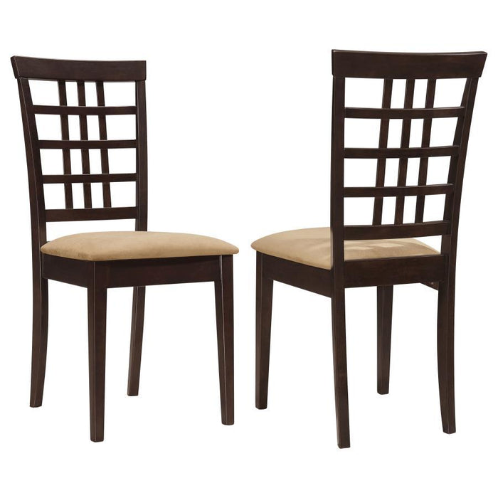 Kelso - Silla de comedor con respaldo de celosía (juego de 2) - Marrón