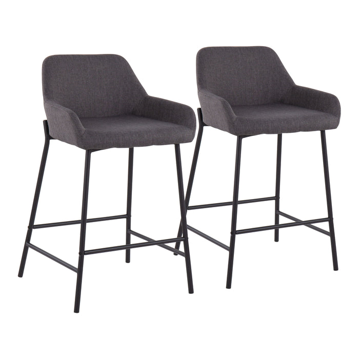 Daniella - Industrial Fixed Height Counter Stool (Set of 2)