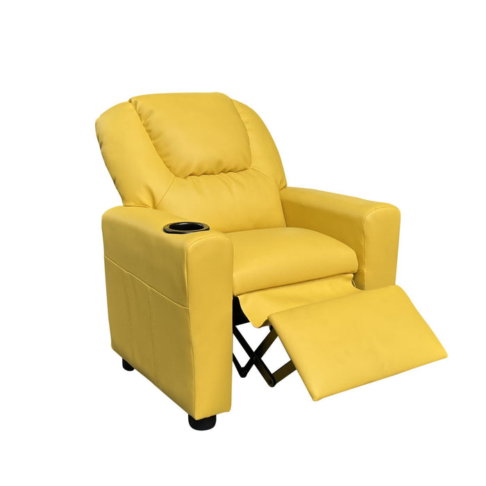 Marisa - PU Leather Kids Recliner Chair With Cupholder