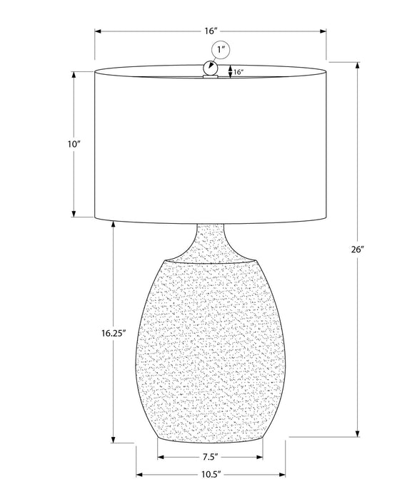 Lighting, Table Lamp, Resin, Contemporary - Cream