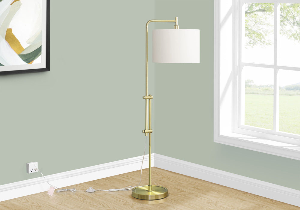 Lighting, Floor Lamp, Brass, Contemporary - Gold