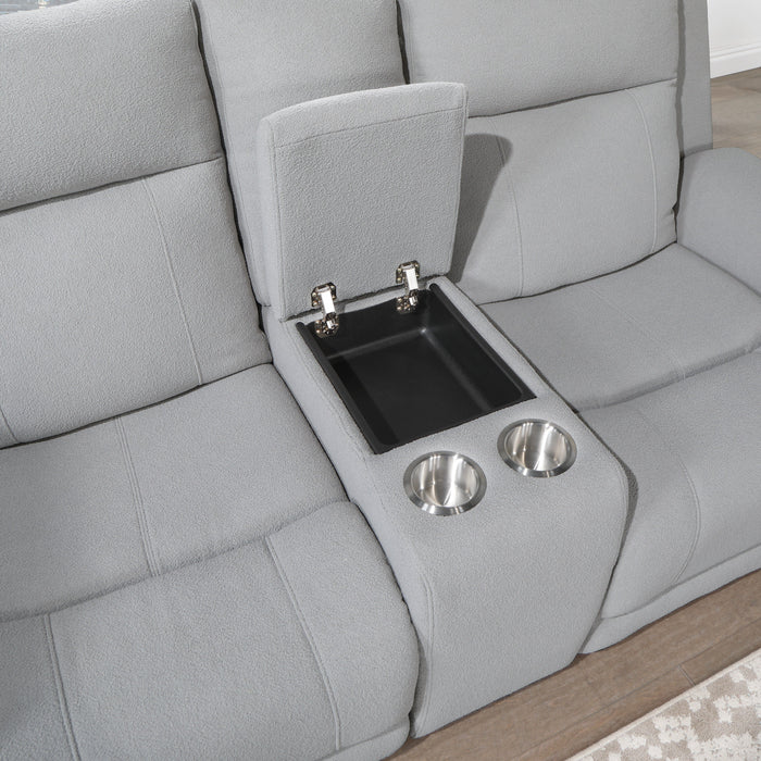 Eco - Console Reclining Loveseat - Gray