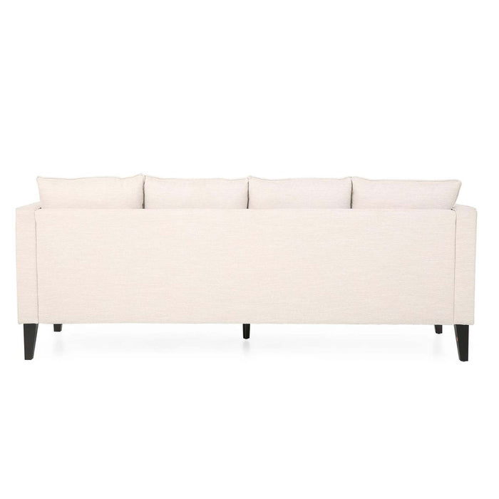 Comfy 3 Seat Sofa With Tufted Back And Arm, Modern For Living Room - Beige