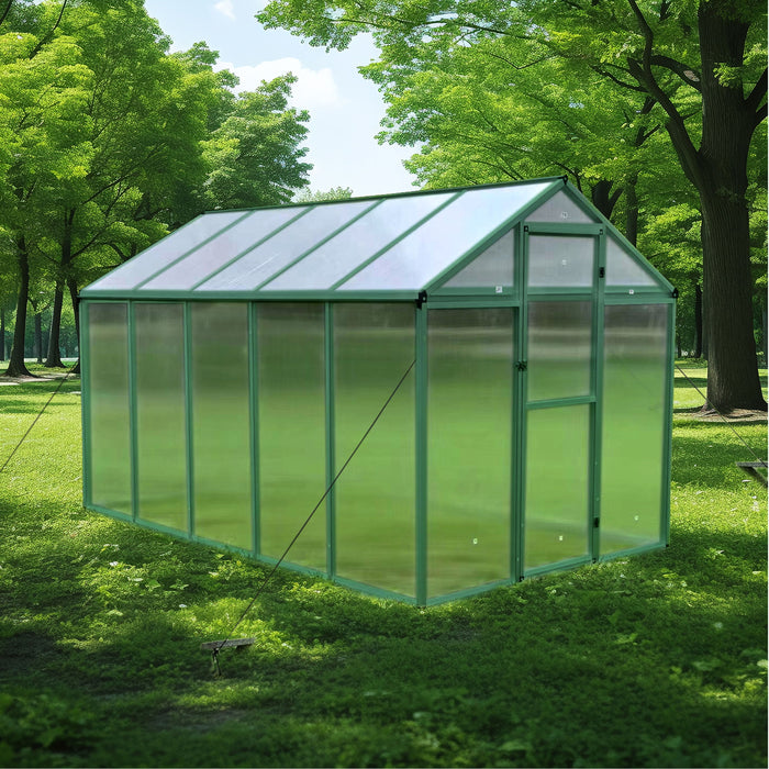 Newly Marketed Gain Height Windproofaluminum Greenhouse Polycarbonate Greenhouse Raised Base And Anchor Aluminum Heavy Duty Walk-In Greenhouses For Outdoor Backyard In All Season