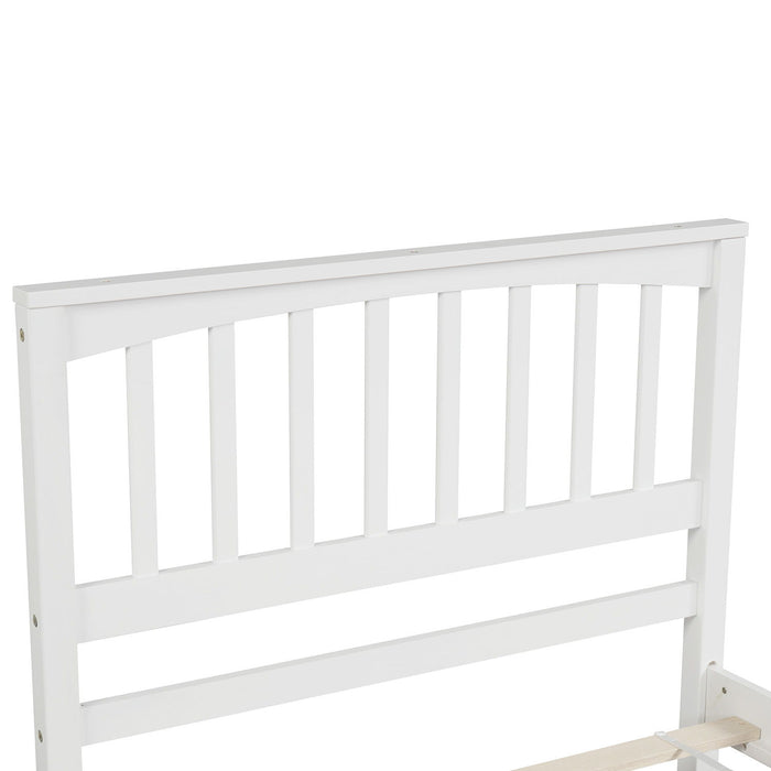 Twin Size Platform Bed - White