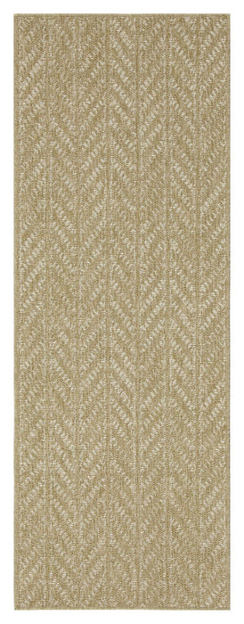 Earth - 2'7" X 7'3" Indoor / Outdoor Area Rug - Natural / White