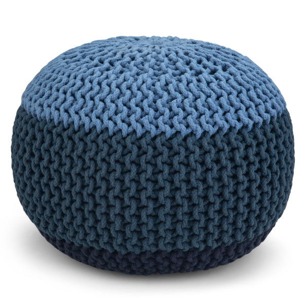 Nikki - Hand Knit Round Pouf