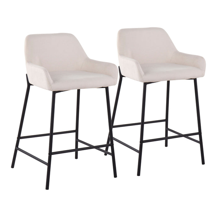 Daniella - Industrial Fixed Height Counter Stool (Set of 2)