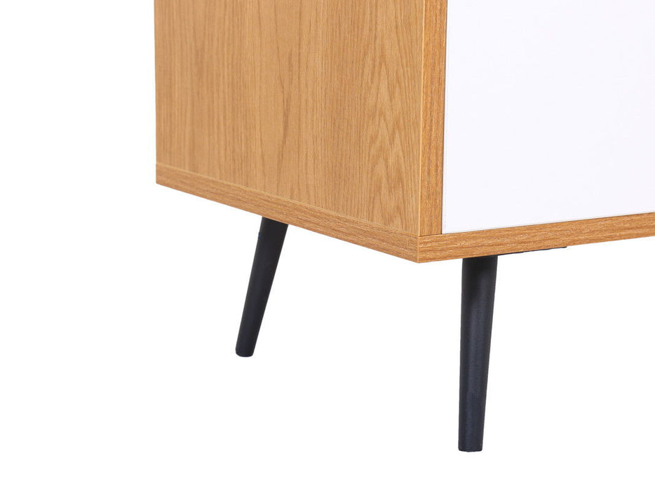 Carlotta - Storage Console Cabinet Table - Light Brown And White