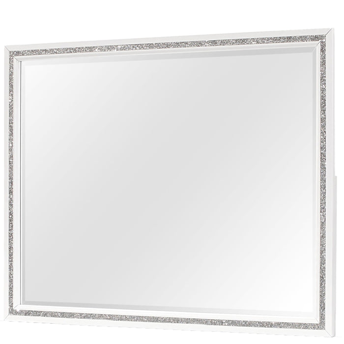 Almera - Glitter Mirror - White