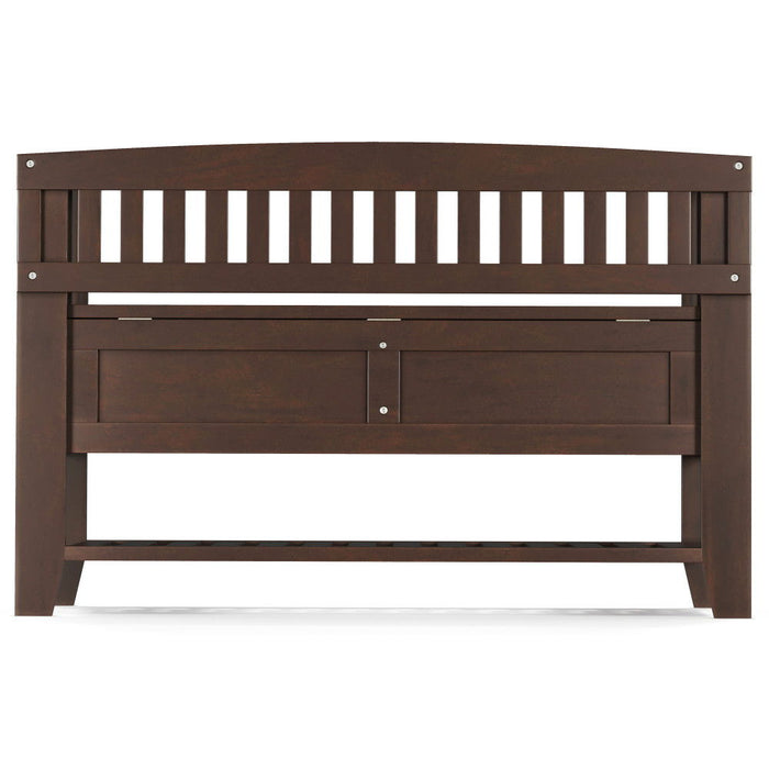 Acadian - Entryway Storage Bench With Shelf - Brown