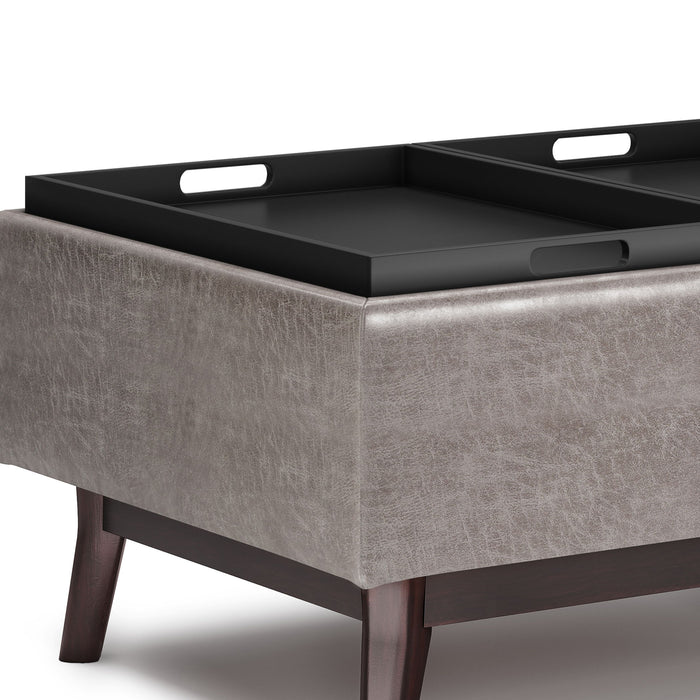 Owen - Tray Top Small Coffee Table Storage Ottoman