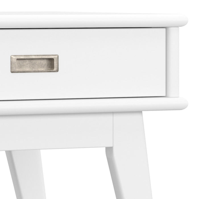 Draper - Mid Century End Table - White