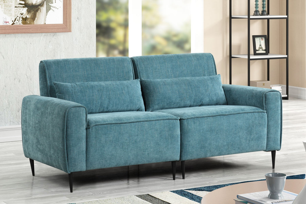 Valentina - Chenille Sofa With Metal Legs And Throw Pillows