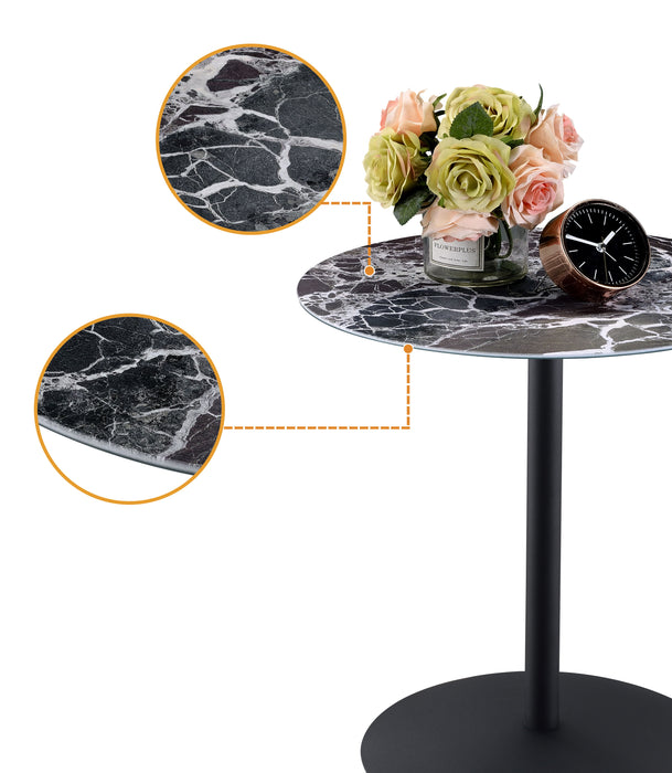 Circa - 17.5" End Table With Marble Textured Top