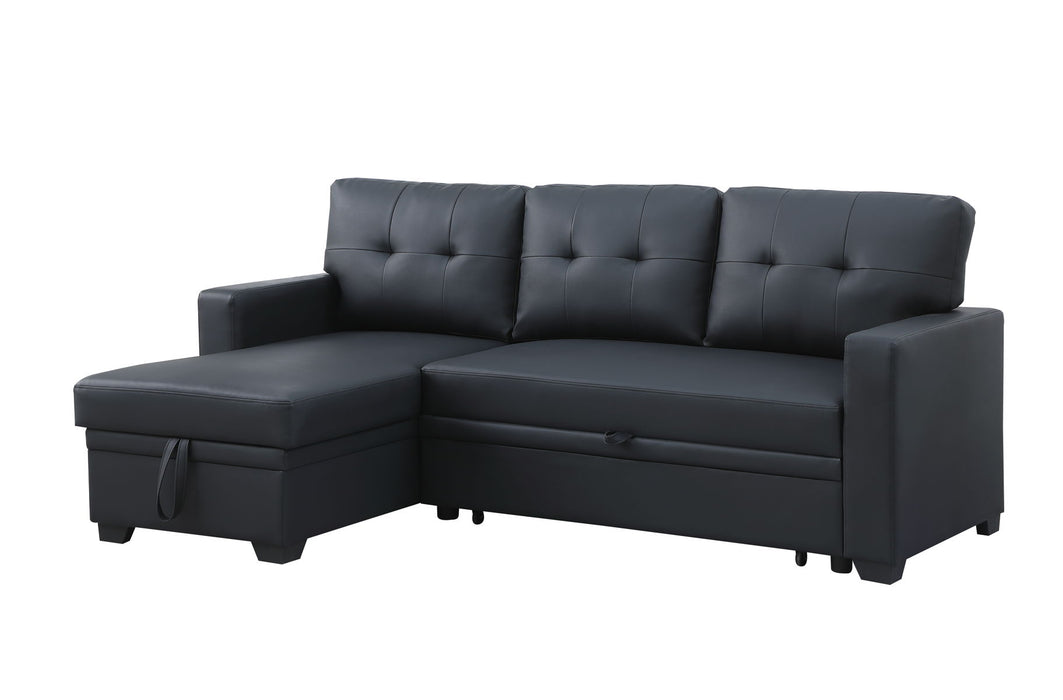 Upholstered Pull Out Sectional Sofa With Chaise