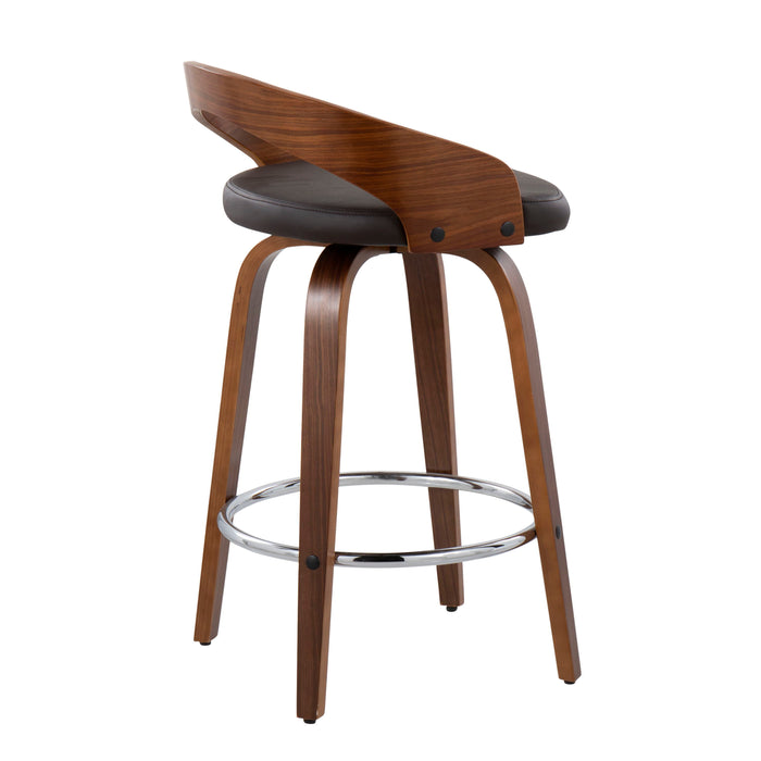 Grotto - Mid-Century Modern, Counter Stool With Swivel (Set of 2)