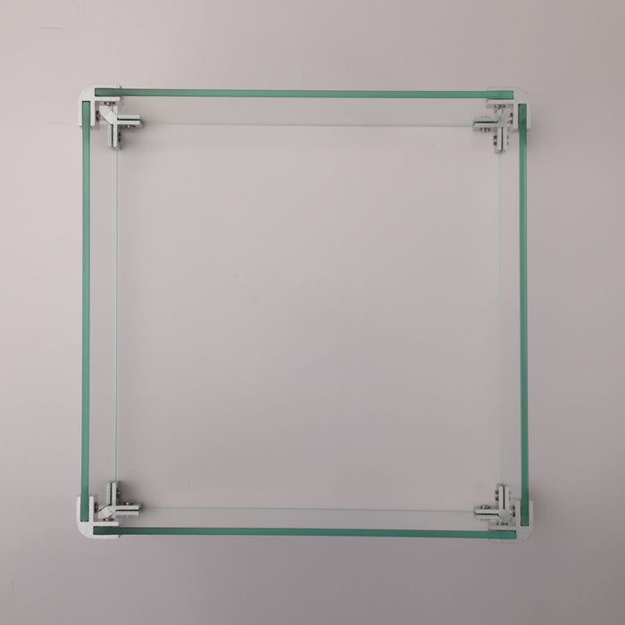 Glass Wind Gurad Square Glass Windshield For Fire Table