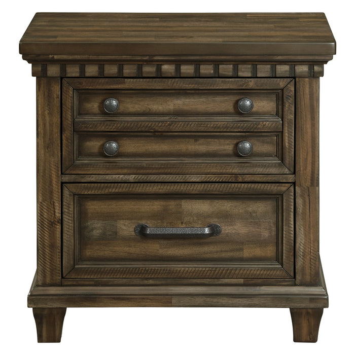 Mccabe - 2-Drawer Nightstand - Smokey Walnut Finish