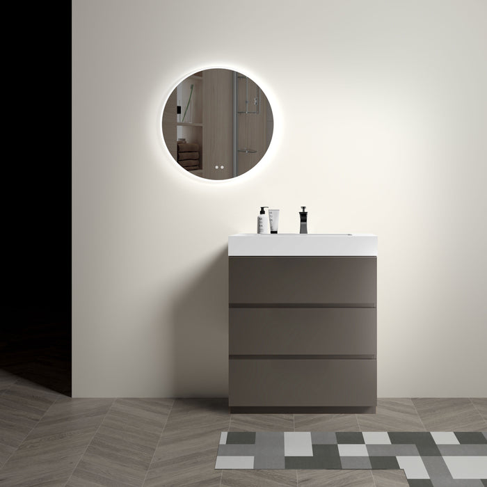 Alice - Bathroom Vanity With Sink, Large Storage Freestanding Bathroom Vanity For Modern Bathroom, One-Piece Sink Basin Without Drain And Faucet