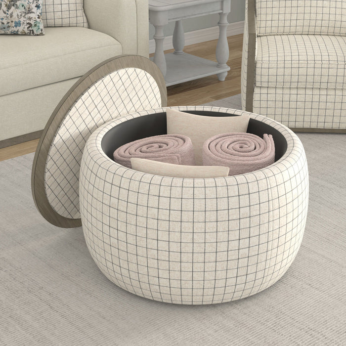 Revel - Storage Ottoman - White