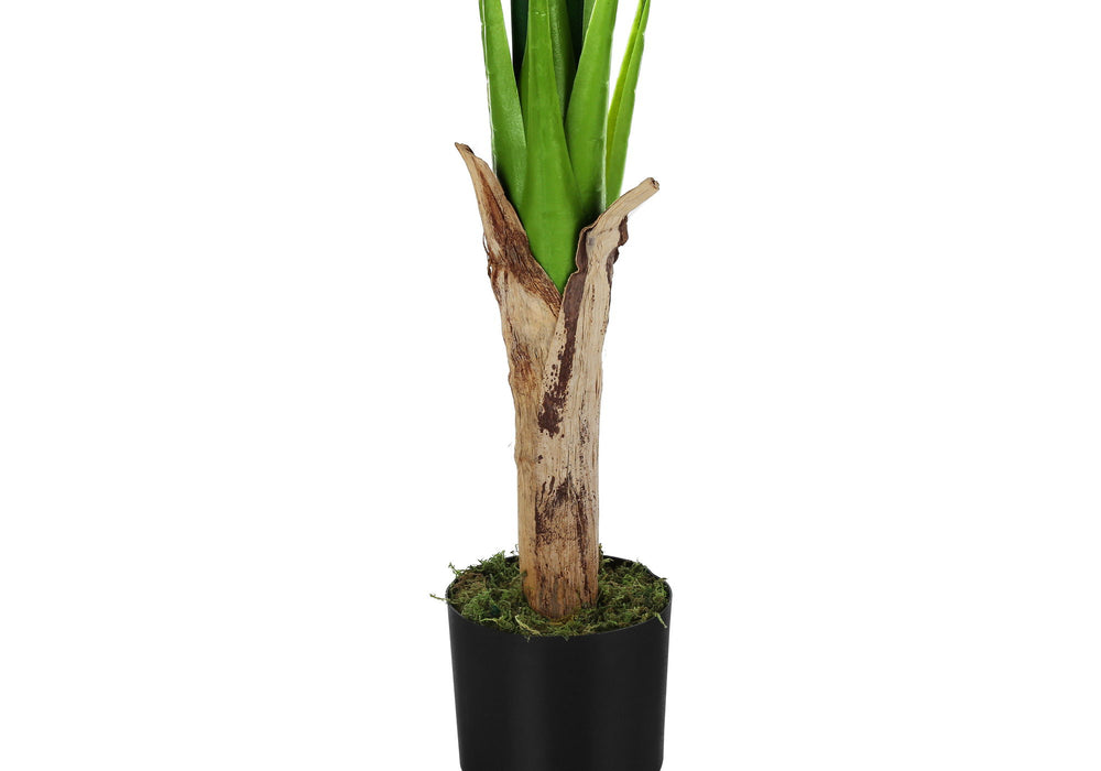 Artificial Plant, 43" Tall, Banana Tree, Indoor, Faux, Fake, Floor, Greenery, Potted, Real Touch, Decorative - Green / Black