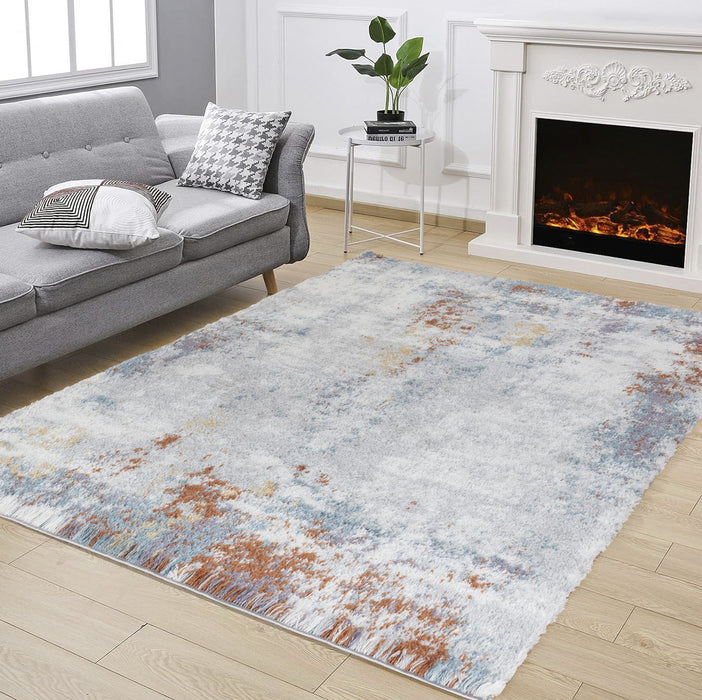 Loft Shag - 5' 3" X 7' Shaggy Area Rug - Gray - Polypropylene