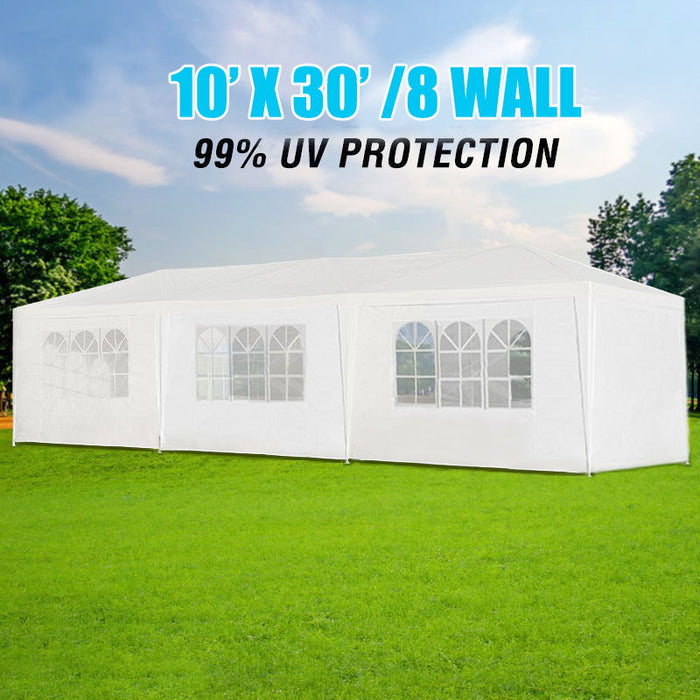 10X30' Wedding Party Canopy Tent Outdoor Gazebo With Removable Sidewalls