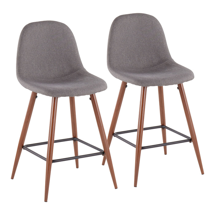 Pebble - Mid Century Modern Counter Stool (Set of 2)