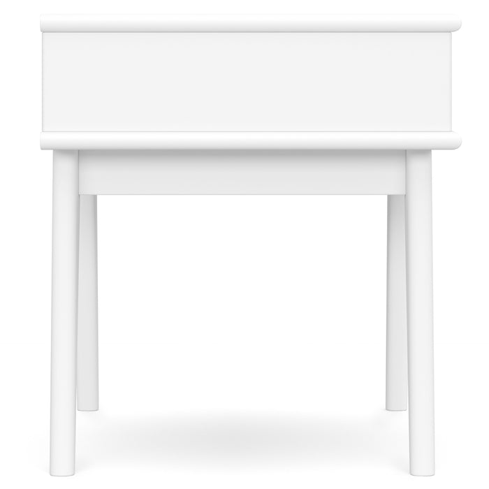 Draper - Mid Century End Table - White