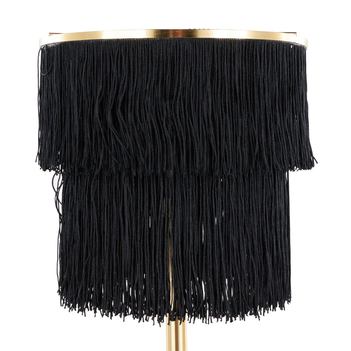 Fringe - Contemporary Buffet Lamp (Set of 2) - Royal Gold / Black Fringe