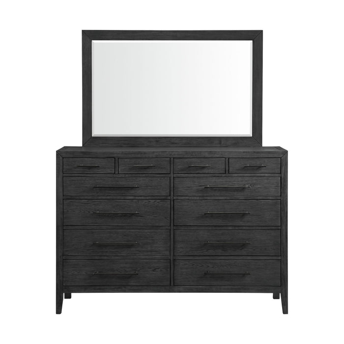 Versailles - Contemporary 12 Drawer Dresser & Mirror Set