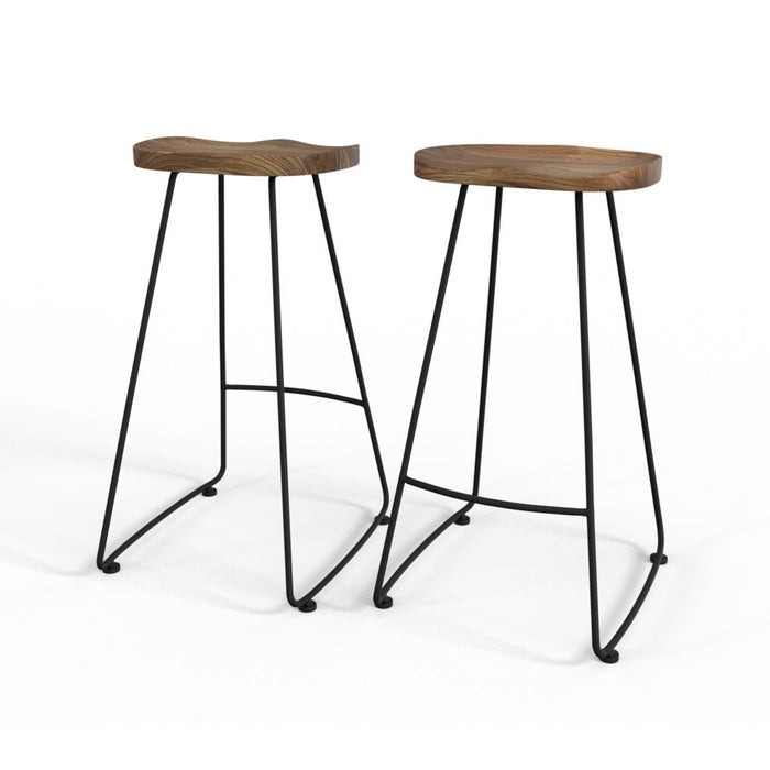 Amberly - Saddle Bar Stool (Set of 2)