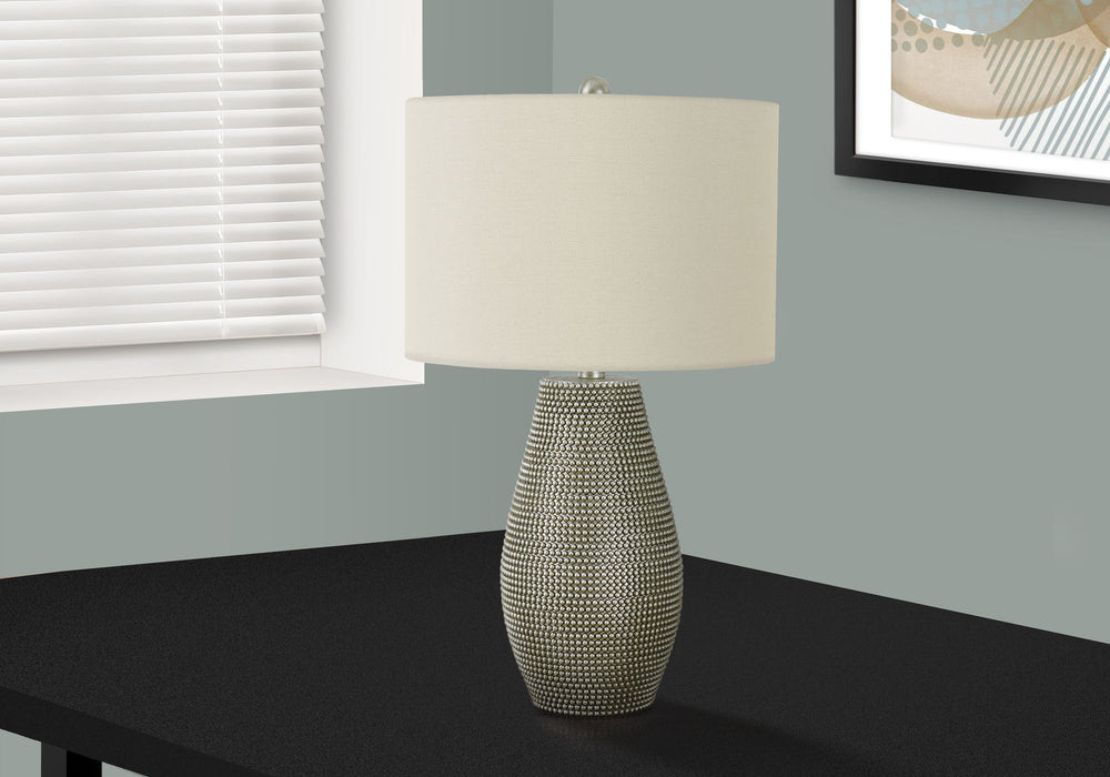 Lighting, Table Lamp, Resin, Contemporary - Gray