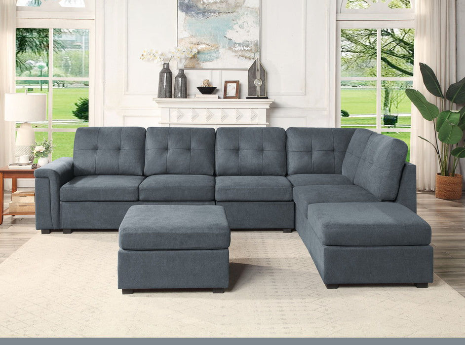 Isla - Fabric Sectional Sofa With Ottoman