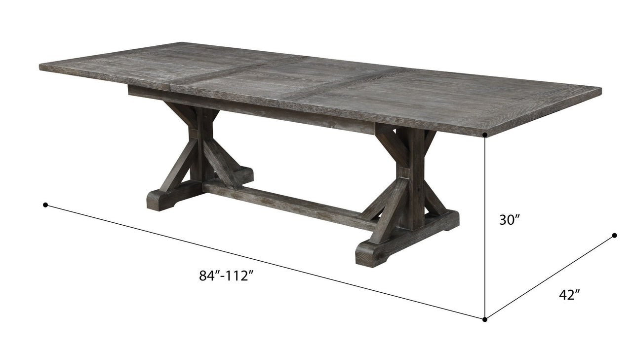 Rusti - Dining Table With Butterfly Leaf - Gray